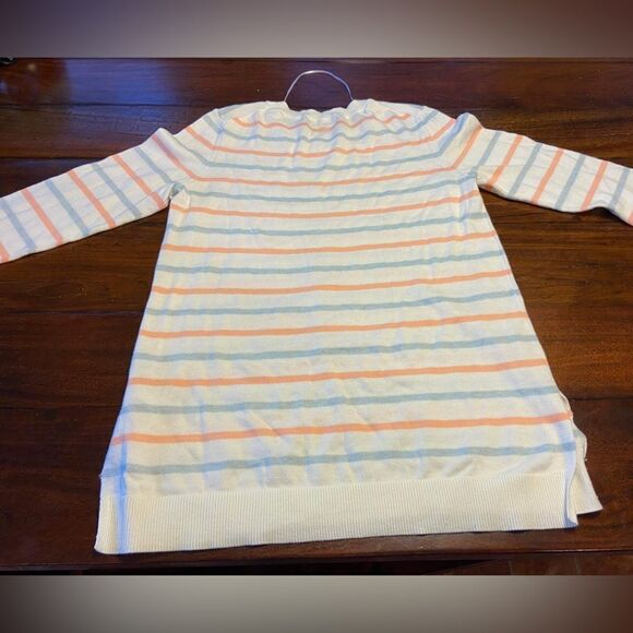 Lightweight Cotton Blend Tommy Hilfiger Striped Sweater women’s medium - Picture 2 of 4
